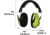 Allen Youth Sound Shield Foldable Safety Earmuffs, 21 dB NRR, ANSI S3.19 &amp; CE EN352-1 Hearing Protection Rated, Black/Chartreuse, One Size, 2327