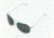 AO II 8-Base Sunglasses, Silver, Wire Spatula, Grey Lenses, 58mm, Polarized S-CCGPP-WS-58
