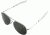 AO Flight Gear General Sunglasses, Bayonet, Silver Frame, Green Glass Lenses, 58mm, 30611