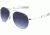 AO Flight Gear General Sunglasses, Bayonet, Silver Frame, Polycarbonate Gradient Blue Lens