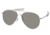 AO Flight Gear General Sunglasses, Bayonet, Silver Frame, True Color Gray Glass Lens, Polarized, 58mm, 30600