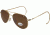 AO Flight Gear General Sunglasses, Comfort Cable, Gold Frame, HC Amber Poly Lens, Polarized, 52mm, 31622