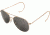 AO Flight Gear General Sunglasses, Comfort Cable, Gold Frame, True Color Gray Glass Lens, 52mm, 31610