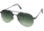 AO Flight Gear General Sunglasses, Wire Spatula, Black Frame, Polycarbonate Gradient Green Lens, 52mm, 32617