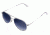 AO Flight Gear General Sunglasses, Wire Spatula, Silver Frame, Polycarbonate Gradient Blue Lens, 58mm, 32615