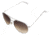 AO Flight Gear General Sunglasses, Wire Spatula, Silver Frame, Polycarbonate Gradient Brown Lens, 58mm, 32614