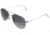 AO Flight Gear General Sunglasses, Wire Spatula, Silver Frame, Polycarbonate Gradient Grey Lens, 52mm, 32608