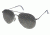 AO Flight Gear General Sunglasses, Wire Spatula, Silver Frame, Silver Mirror Lens, 58mm, 31636