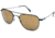 AO Original Pilot Sunglasses, Black Frame, Amber Polycarbonate 52mm Lenses, Wire Spatula