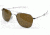 AO Original Pilot Sunglasses, Bayonet, Silver Frame, Brown Glass Lens, Polarized, 57mm, 30123