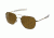 AO Original Pilot Sunglasses, Bayonet, Gold Frame, Brown Glass Lens, Polarized, 52mm, 32103