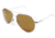 AO General Sunglasses, Silver, Amber Poly Lens, Wire Spatula, 52mm, Polarized S-PHCAP-WS-52