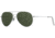 AO General Sunglasses, Silver, Calobar Green AOLite Nylon Lenses, 55-14-140 B47, GEN255STSMGNN
