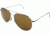 AO General Sunglasses, Silver, Wire Spatula, Brown Glass Lenses, 52mm, Polarized S-CBPG-WS-52