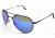 AO II 8-Base Sunglasses, Black, Wire Spatula, 55mm, Blue Mirror Lens - Sm/Med B-BMP-WS-55