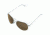 AO II 8-Base Sunglasses, Silver, Wire Spatula, HC Amber Lens, 58mm, Large S-HCBP-WS-58