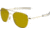 AO Original Pilot Sunglasses, Bayonet, Gold Frame, Yellow Lens, Polarized, 57mm, 32463