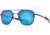 AO Original Pilot Sunglasses, Black Frame, 57 mm SunFlash Blue Mirror AOLite Nylon Lenses, Bayonet Temple, Polarized, 738921564874