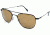 AO Original Pilot Sunglasses, Black, Wire Spatula, Amber Lens, 52mm, Polarized B-PHCAP-WS-52