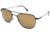 AO Original Pilot Sunglasses, Black, Wire Spatula, Amber Lens, 57mm, Polarized B-PHCAP-WS-57
