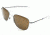AO Original Pilot Sunglasses, Bayonet, Matte Chrome Frame, Brown Glass Lens, Polarized, 57mm, 32237