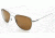 AO Original Pilot Sunglasses, Matte Chrome, Wire Spatula, Brown Glass Lenses, 55mm, Polarized MC-CBPG-WS-55