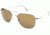 AO Original Pilot Sunglasses, Matte Chrome, Wire Spatula, HC Amber Poly Lens, 52mm MC-HCAP-WS-52