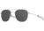 AO Original Pilot Sunglasses, Silver Frame, 52 mm True Color Gray AOLite Nylon Lenses, Bayonet Temple, Polarized, OP-252BTCLGYN-P