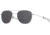 AO Original Pilot Sunglasses, Silver Frame, 55 mm True Color Gray AOLite Nylon Lenses, Bayonet Temple, Polarized, 738921549932