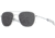 AO Original Pilot Sunglasses, Silver Frame, 57 mm True Color Gray SkyMaster Glass Lenses, Bayonet Temple,OP-257BTCLGYG