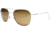 AO Original Pilot Sunglasses, Silver, Wire Spatula, Amber Glass Lens, 55mm S-CG-WS-55