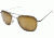 AO Original Pilot Sunglasses, Silver, Wire Spatula, Amber Glass Lens, 57mm S-CG-WS-57