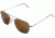 AO Original Pilot Sunglasses, Wire Spatula, Silver Frame, HC Amber Poly Lens, 57mm, 30257