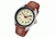 Armourlite 38mm Shatterproof Glass Swiss Tritium Watch, Silver, Cream, Brown, Small AL502-LBR