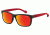 Arnette Slacker Sunglasses, Fuzzy Black/Red Frame, Red Mirror Lens AN4196-03