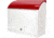 Barska Retro Locking Wall Mount Mailbox. 13in Width, Cream-Red, Small, CB13700