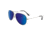 Berkley Diamond Sunglasses, Silver Frame, Blue Mirror Grey Base Lens, 1362291