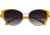 Bertha Bailey Handmade in Italy Sunglass - Womens, Yellow, One Size, BRSIT109-1