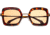 Bertha Ellie Handmade in Italy Sunglass - Womens, Tortoise, One Size, BRSIT106-3