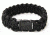 Bison Designs Paracord Side Release Survival Bracelet - Cobra-Medium-Black
