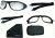 Bobster Echo Convertible Sunglass Goggles - Black Frame and Smoke Clear Lens BECH101
