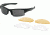 Body Specs Sunglasses - Vibes Shiny Black frame / Smoke 2.3mm Anti-fog lens includes 2 Extra Lens