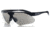 USED Bolle Parole Sunglasses with Interchangeable Lenses, Matte Black Frame, TNS Gunmetal Vermillon EagleVision2 Clear Lens, 0754201524, EDEMO1