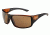 Bolle Tigersnake Sunglasses, Shiny Black/Matte Brown Frame, TLB Dark Rectangle Lens, 12134