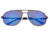 Breed Asteroid Sunglasses, Brown Titanium Frame, Blue Polarized Lens, Brown/Blue, One Size, BSG052BN
