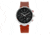 Breed Chronograph Leather-Band Watch w/Date, Brown/Silver, BRD8607, Brown/Silver, One Size, BRD8607