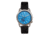 Breed Leather-Band Watch w/Second Sub-dial, Black/Blue, BRD8804, Black/Blue, One Size, BRD8804