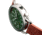 Breed Leather-Band Watch w/Second Sub-dial, Brown/Green, BRD8803, Brown/Green, One Size, BRD8803