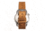 Breed Leather-Band Watch w/Second Sub-dial, Tan/White, BRD8801, Tan/White, One Size, BRD8801