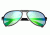 Breed Octans Sunglasses, Gunmetal Titanium, Green Lens BSG028ST